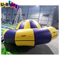 Bateau disco flottant gonflable UFO Twister commercial durable, équipement de jeux aquatiques