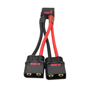 Cable Conector Antideslizante de Alta Resistencia al Calor 120A QS8 Uno a Dos para Baterías de Litio, Ideal para Vehículos Agrícolas RC - Product Image 1