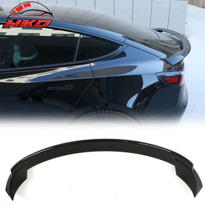 Convient pour Tesla Model 3 2017-2023, aileron de coffre style sport, noir brillant - Product Image 1