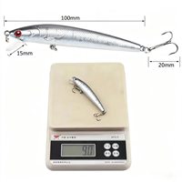 Leurre de pêche artificiel flottant 3D à yeux ABS de 10 cm/9 g, leurre dur pour la pêche en mer et au bar en eau salée – Vente chaude