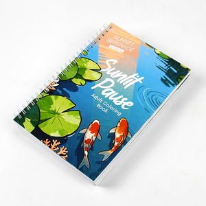 Livre de <span class=keywords><strong>coloriage</strong></span> pour adultes et enfants avec logo personnalisé, reliure spirale, papier artistique, couverture souple, plastification, impression offset - Product Image 2