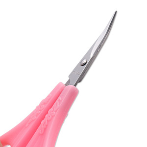 Stainless Steel Embroidery Scissors Pink Upturned Tips For Cross Stitch And Needlework Crafts Household Use - Product Image 2