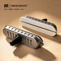 Diffuseur de parfum de voiture en métal haut de gamme Mescente, étiquette privée, logo personnalisé, parfum de luxe pour voiture, clip de ventilation rechargeable, parfumé