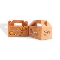 Boîtes à poulet frit et frites en papier de qualité alimentaire, écologiques, réutilisables et personnalisées avec poignée pour l'expédition