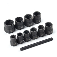 XCTOOL Ensemble Extracteur de Boulons et Écrous Endommagés (Profil Haut) 10 Pièces XC1344