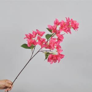 Vente en gros de bougainvilliers artificiels Fushia fleurs en soie bougainvilliers roses grimpantes pour décoration de jardin de mariage - Product Image 3