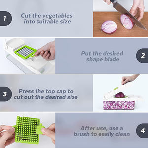 <span class=keywords><strong>Mandoline</strong></span> manuelle multifonction 15-en-1 pour cuisine 2026 – Coupe-fruits, hachoir à oignon, trancheuse à légumes - Product Image 4