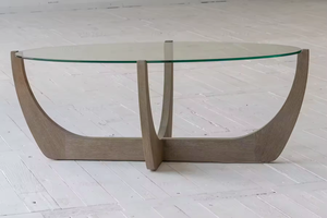 <span class=keywords><strong>Tavolino</strong></span> in vetro temperato in legno di quercia stile fattoria per casa ville alberghi sale <span class=keywords><strong>sala</strong></span> da pranzo mobili soggiorno - Product Image 6