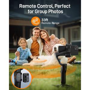 Stabilisateur de cardan en plastique pour X3 SE, portable et pliable pour téléphone portable avec télécommande sans fil, noir - Product Image 5