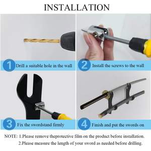 <span class=keywords><strong>Support</strong></span> d'épée noir à 2 niveaux <span class=keywords><strong>Support</strong></span> <span class=keywords><strong>mural</strong></span> <span class=keywords><strong>pour</strong></span> sabre laser <span class=keywords><strong>Katana</strong></span> <span class=keywords><strong>pour</strong></span> <span class=keywords><strong>support</strong></span> de rangement de couteaux de samouraï - Product Image 3