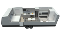 Ecomoplastique — camping-car, caravane, 2 places, 22 pieds, bon prix, pour randonnée, haute qualité, lits superposés, pour vente