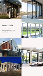 Landsharp Varanda Exterior Pátio 6 + 12Ar + 6 Low E Vidro Duplo Porta de Entrada Preta Casa Alumínio Deslizante Bi-Folding Door - Product Image 6