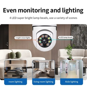 Videocamera lampadina 1080P <span class=keywords><strong>sistema</strong></span> di <span class=keywords><strong>telecamere</strong></span> di sicurezza con 2.4GHz WiFi 360 grado panoramico <span class=keywords><strong>telecamere</strong></span> di <span class=keywords><strong>sorveglianza</strong></span> domestica senza fili - Product Image 4