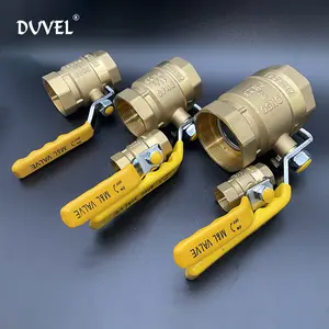 DUVEL ร้อนขายทองแดงคู่มือ1/2 "3/4" นิ้วขนาดที่กำหนดเองทองเหลืองหนาหญิงด้ายบอลวาล์ว