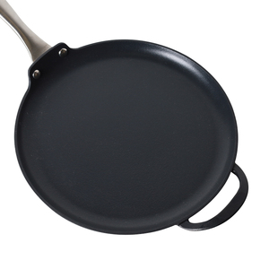 Panela de Ferro Fundido Leve Preta Pré-Tratada para Pizza e Cozinha com Cabo de Metal para Uso em Restaurantes - Product Image 1