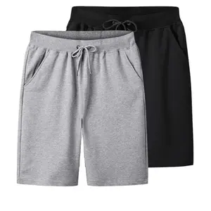 Combed Cotton Shorts Men's Summer Wear Thin Quarter Pants Men's Casual Pants Loose Sport Pants Men's Beach