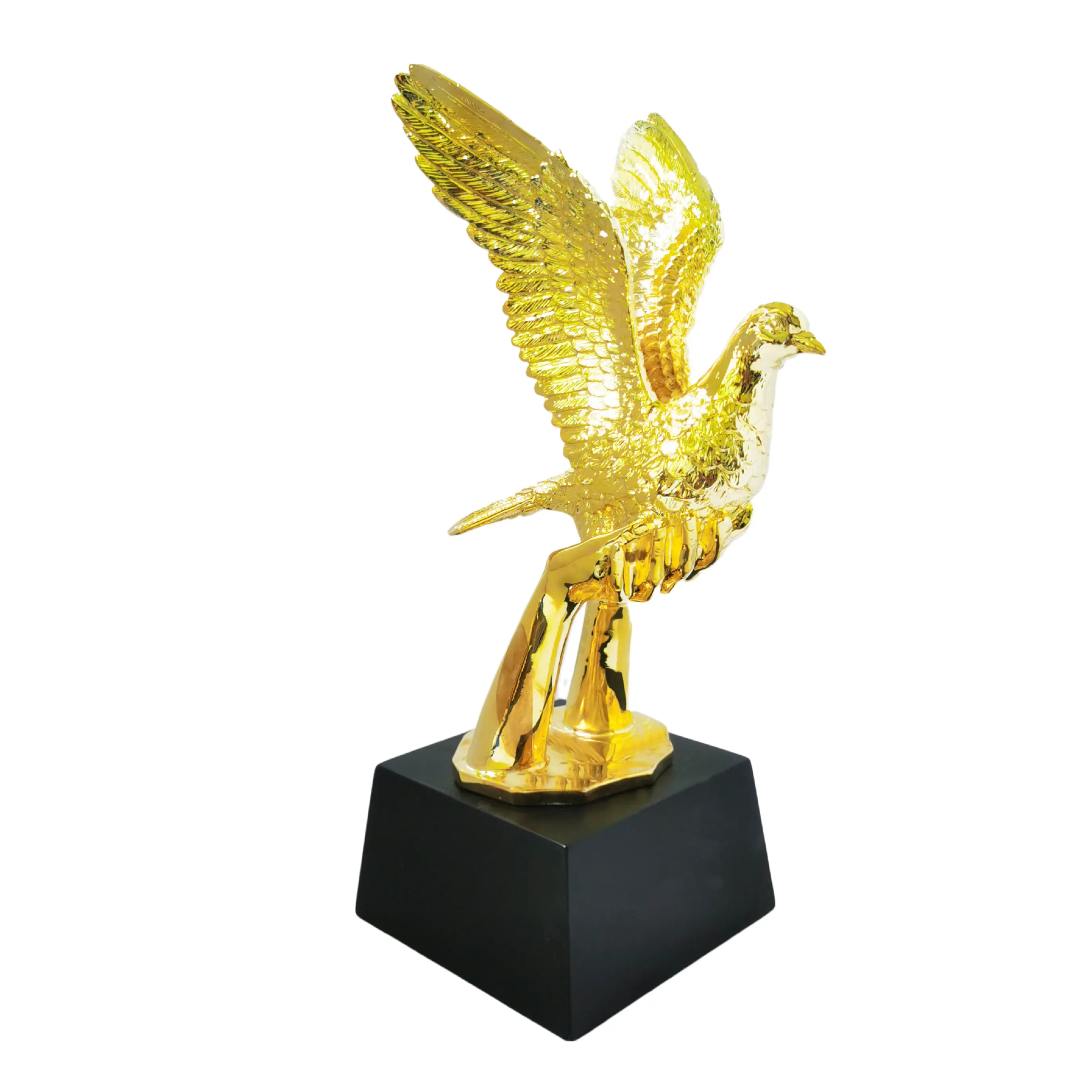 Ouro Prata Eagle Star Trophy para Campeão Oriente Médio País Dubai Qatar Medalha De Madeira Personalizada Eagle Figures Trophy Awards