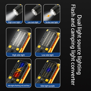 Luz <span class=keywords><strong>de</strong></span> Trabajo LED Recargable con Haz Principal o Luz Lateral Ancha, con Destello <span class=keywords><strong>de</strong></span> Advertencia Rojo y Azul para Reparación <span class=keywords><strong>de</strong></span> Automóviles y Camping - Product Image 2