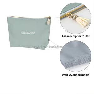Sac de voyage réutilisable en toile pour pinceaux de maquillage, trousse de toilette zippée pour <span class=keywords><strong>femmes</strong></span> et filles, vente en gros - Product Image 3