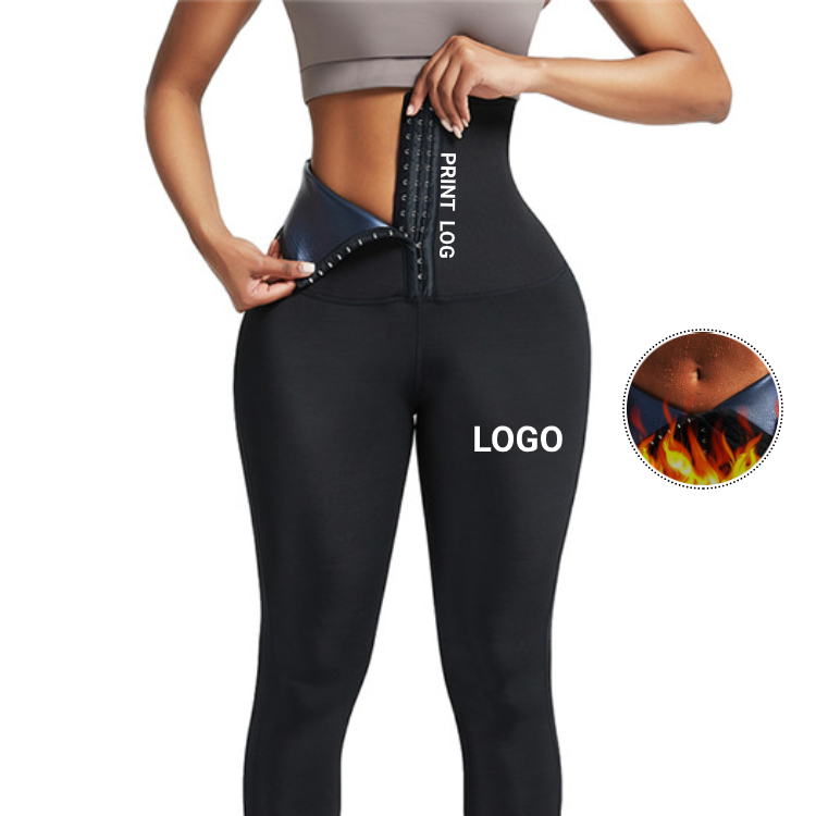 HEXIN Breathable Neoprene Sauna Slimming Pants Waist Trainer Corset Fitness Gym Legging High Waist Yoga Pants Women