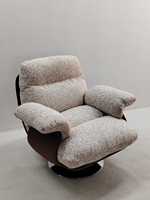Fauteuil pivotant de loisirs ergonomique et réglable pour salon et chambre à coucher