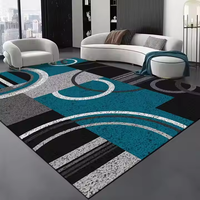 0094 Große Plüsch-Teppiche & Sets Komfort Neu Definiert Faltbarer Geometrischer Muster-Teppich für Schlafzimmer Wohnzimmer