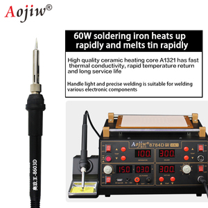 Nouvelle table de soudage à air chaud 4 en 1 Aojiw 8784D 3A Alimentation CC Écran séparateur Station de soudage pour réparation de téléphones mobiles - Product Image 4