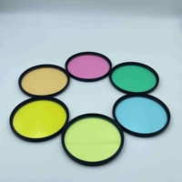 Filtre optique OEM en verre coloré rouge, orange, jaune, vert, bleu, étanche, avec cadre en aluminium 77 mm pour appareil photo