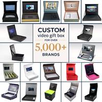 Caja de Regalo Premium con Video para Productos de Lujo, Empaque Rígido con Tapa Abatible y Pantalla LCD para Relatar Historias de Marca y Relaciones Públicas