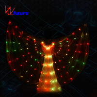 Ailes de fée polychromes, Ailes d'ange Programmables Performance Wear Dance Props LED Isis Wings