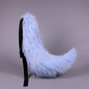 Fato de pelúcia feito à mão bonito cosplay com cinto transparente Foxtail como presente para Lolita Comic-Con no Natal e no Halloween