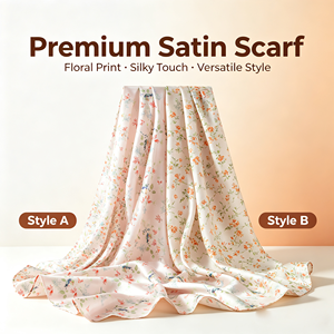 Wholesale Satin Silk Floral Print 70*180Cm <b>Large</b> Size Women Long Shawl Multi-Use Neck <b>Scarf</b> Fashion Gift for Ladies - Product Image 2