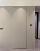 Porte intérieure invisible sans cadre personnalisée et minimaliste pour chambre, villa, salon - Décoration dissimulée moderne et contemporaine