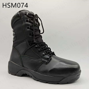 รองเท้าบูทคอมแบทสีดำแบบมีซิป รุ่น HY,Singapore Market Composite Toe Insert พร้อมแผ่นป้องกันนิ้วเท้าแบบกันกระแทก สำหรับป่าดงดิบ รุ่น HSM345 - Product Image 6