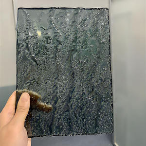 Art décoratif Texture translucide en <span class=keywords><strong>relief</strong></span> Verre trempé Original décoratif Fenêtre de porte Verre à motif fusionné de couleur claire - Product Image 1