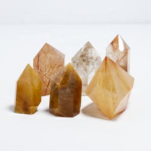 หินคริสตัลบำบัดหินกึ่งมีค่ารูไทล์จุด<span class=keywords><strong>หอ</strong></span>คอยไม้กายสิทธิ์สำหรับตกแต่งบ้าน - Product Image 6