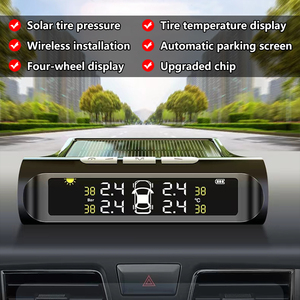 <span class=keywords><strong>Sensor</strong></span> de control de presión de neumáticos <span class=keywords><strong>TPMS</strong></span> Digital <span class=keywords><strong>Universal</strong></span> 4 pantalla LCD inalámbrica interna externa Material de plástico de carga Solar - Product Image 6