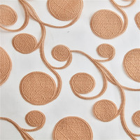 Rideaux Transparents Imprimés en Faux Lin Marron Style Européen d'Origine pour la Décoration de Salon