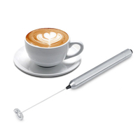 Mousseur à lait électrique portatif pour café et yaourt, mini mélangeur automatique en acier inoxydable pour usage domestique