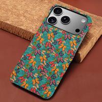 Coque de téléphone antichoc en liège écologique imprimée avec chargement sans fil, compatible avec les séries Apple 17/16/15/14/13