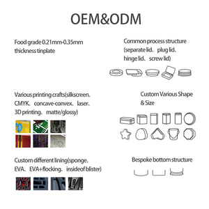 علب معدنية مخصصة لتعبئة الأدوية والسجائر والحلوى، علب تخزين معدنية مفصلية للحلوى والمعسل والعلكة - Product Image 6