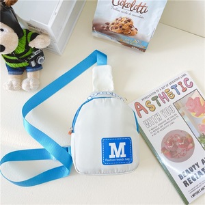 Bolsos de hombro con letras bordadas para niños, bolso de pecho informal para niñas y niños, monedero, bolsos cruzados con Cremallera de nailon - Product Image 2