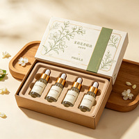 Boîtes en carton recyclables pour huiles essentielles et produits de soin haut de gamme avec finition laminée mate et design écologique