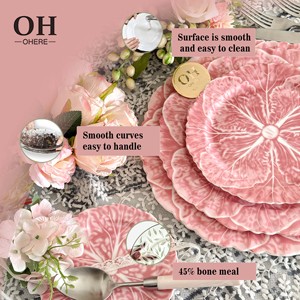 <span class=keywords><strong>Assiette</strong></span> <span class=keywords><strong>de</strong></span> présentation élégante en porcelaine rose à motif <span class=keywords><strong>de</strong></span> chou et <span class=keywords><strong>de</strong></span> <span class=keywords><strong>feuille</strong></span>, 4 tailles, pour cadeau - Product Image 5
