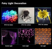 900 guirlande décorative à guirlande LED 3x3m étanche fée LED rideau lumineux pour les décorations de fenêtre de noël en plein air