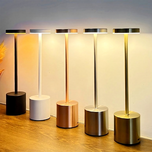 Lampe de table LED sans fil moderne, nouveau design, rechargeable sans fil, à intensité variable tactile, lampes de bureau portables de luxe pour la salle de lecture - Product Image 6