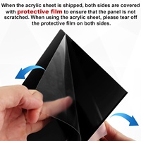 Panneaux en verre acrylique noir de 1 mm, 30x21 cm, 12 feuilles découpées sur mesure pour présentoirs et supports de table DIY