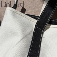 Sac fourre-tout en toile patchwork avec logo personnalisé, grande capacité, résistant, réutilisable, sac à main en coton pour femmes