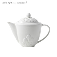 Ensemble théière et tasses en porcelaine fine de luxe avec logo personnalisé pour café