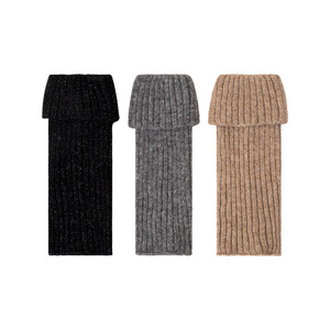Calze Spesse da <span class=keywords><strong>Donna</strong></span> in Lana Stile Y2K con Filo Dorato, Design Casual Lavorato a Maglia, Scaldacollo Tinta Unita Abbinabile a Tutto - Product Image 5
